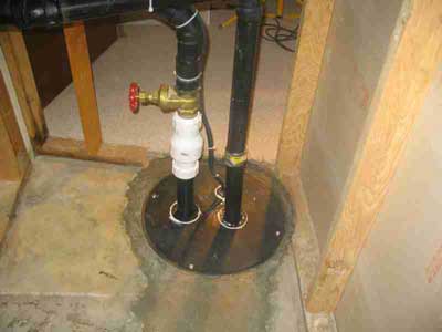 sweage pump installation